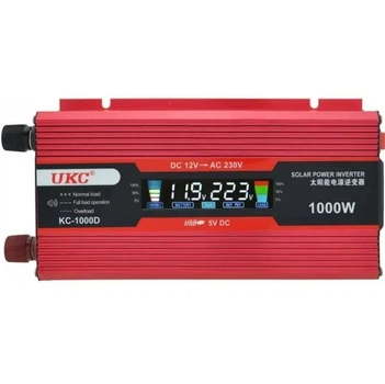 Преобразователь авто инвертор UKC Inverter DC-AC 12V-230V 1000W LCD KC-1000D USB