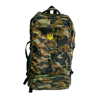 Тактичний рюкзак на 80L камуфляж Woodland "Герб України" рюкзак туристичний похідний, сумка баул (VS7005170)