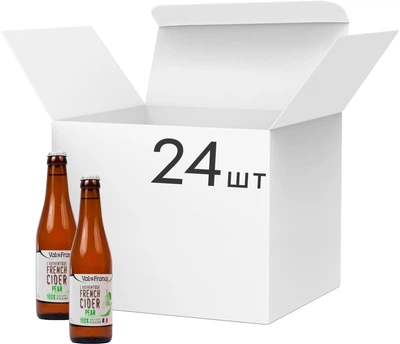 Упаковка сидра Val de Rance яблочный со вкусом груши 4.5% 0.33 л x 24 шт (3271470330578)