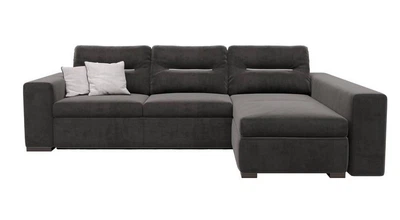 Угловой правосторонний диван Andro Ismart Graphite 289х190 см Графитовый 286GR