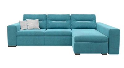 Угловой правосторонний диван Andro Ismart Teal 289х190 см Бирюзовый 286TR
