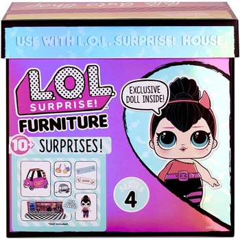 Игровой набор LOL Surprise Furniture 4 B.B. Auto Shop (MGA Entertainment, США) Автомагазин Лол Сюрприз с куклой Spice Леди - Перчинка (572619)