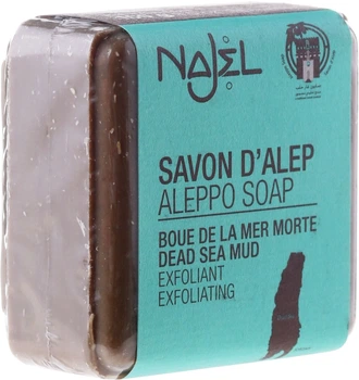Мыло алеппское с минералами Мертвого моря - Najel Aleppo Soap Dead Sea Mud 100g (572881-29380)