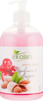 Крем-мило "Журавлина-мигдаль" з дозатором - Ekolan 500ml (733201-30609)