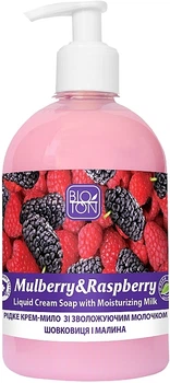 Жидкое крем-мыло "Шелковица и малина" - Bioton Cosmetics Active Fruits Mulberry & Raspberry Soap 500ml (409089-31185)