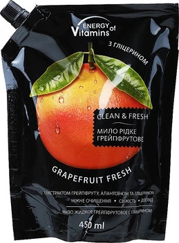 Жидкое мыло грейпфрутовое с глицерином - Energy of Vitamins (дой-пак) 450ml (131707-29391)
