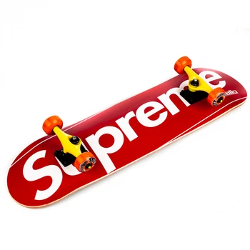 Дерев'яний Скейтборд з малюнком 31" "Fish Skateboard", Red Supreme