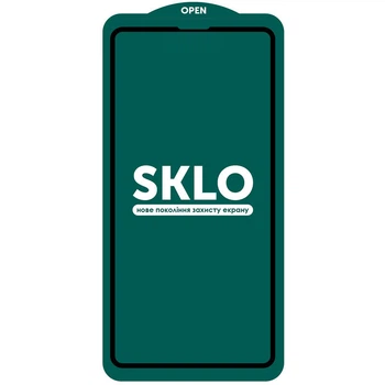 Защитное стекло SKLO 5D (тех.пак) для Apple iPhone 15 Pro (6.1") Черный