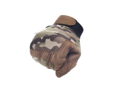 Камуфляжные Легкие Тактические Перчатки (Размер L) — Multicam