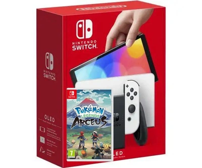 Nintendo Switch (OLED model) White + Игра Pokemon Arceus