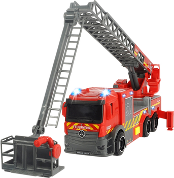 Пожарная машина Dickie Toys "Мерседес" с телескопической лестницей, со звуком и световыми эффектами 23 см (3714011)