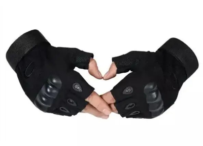 Беспалые военные перчатки (походные, армейские, защитные, охотничьи) Черный Размер : XL (23998eded)(LIVE)