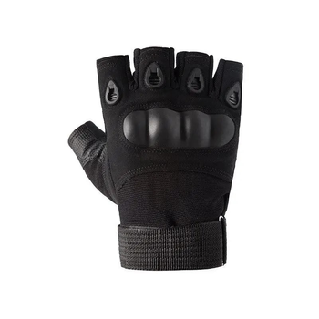 Військові штурмові рукавички без пальців Combat (похідні, армійські, захисні, мисливські) Чорний Розмір XL (23999iknii)(LIVE)