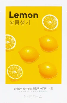 Маска для лица с экстрактом лимона - Missha Airy Fit Lemon Sheet Mask 19g (596971-5812)