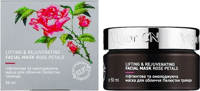 Vigor Cosmetique Naturelle Ліфтингова маска, що омолоджує "Пелюстки троянди" 50ml (62169-3703)