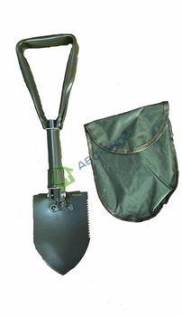 Саперна лопата складана Green зі зручною ручкою та чохлом для ЗСУ (337970)