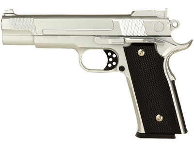 Страйкбольний спринговий пістолет Galaxy Browning на кульках BB 6 мм металевий Silver