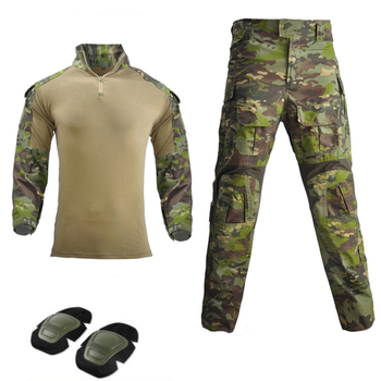 Тактичний костюм HAN WILD G3 Убакс та Штани із захистом колін XL Зелений Камуфляж HWG00268-1