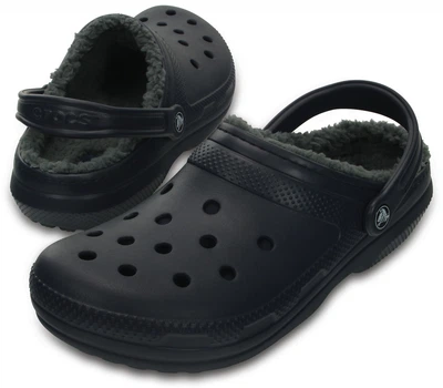 Сабо з хутром CROCS Classic Lined Clog 42 (EU 42-43) Синій/сірий 203591