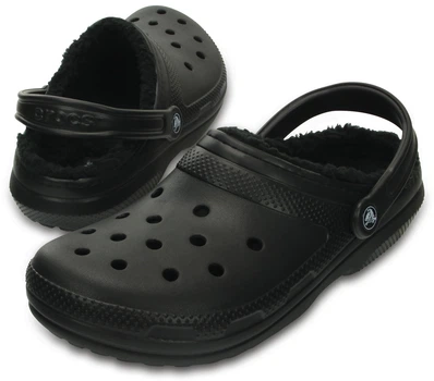 Сабо с мехом CROCS Classic Lined Clog 42 Черный 203591