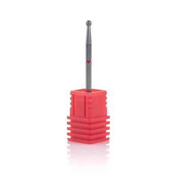 Фреза алмазна Nail Drill для обробки кутикули (Кулька), 001 023R, діаметр 2,3 мм (червоний насічка)