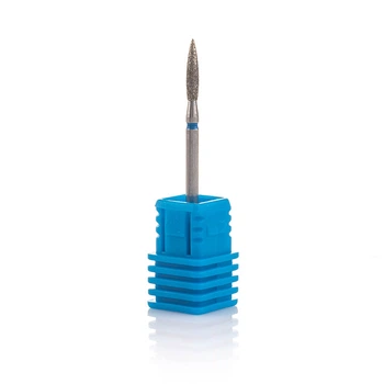 Фреза алмазна Nail Drill для обробки кутикули (Полум'я), 243 023LB, діаметр 2,3 мм (синя насічка)