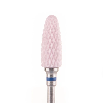 Фреза керамічна Nail Drill для зняття гель-лаку (Кукурудза), 610 362 рожева синя насічка