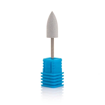 Фреза силіконова Nail Drill для шліфування і полірування нігтів (Конус) 408W, біла.