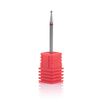 Фреза алмазная Nail Drill для обработки кутикулы (Шарик), 001 015R диаметр 1,5 мм. (красная насечка)
