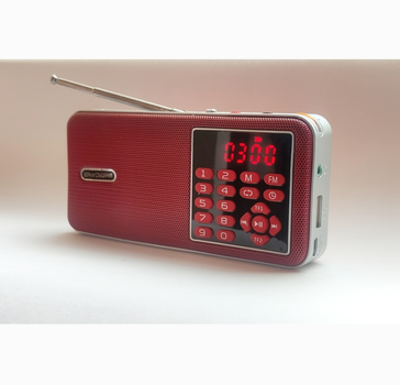 Радио ФМ/МP3 плеер N2020. 3 аккумулятора 18650, 2-SD/USB/регулировка частот/ Часы