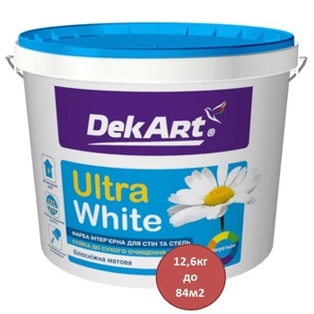 Краска интерьерная Ultra White Декарт 12,6 кг белый (205324)