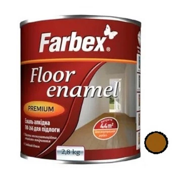Эмаль алкидная ПФ-266 ТМ Farbex краска 2,8 кг коричневый (107882)