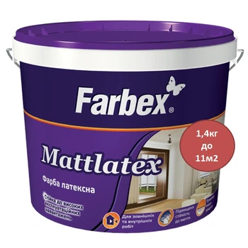 Краска латексная Farbex MattLatex 1,4 кг белый (205316)