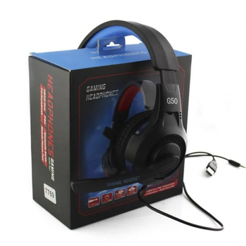 Навушники ігрові провідні HEADSET G 50 З мікрофоном Чорні з Синім