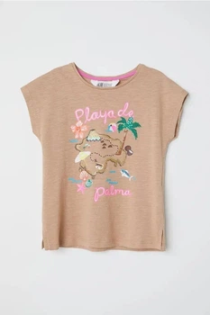 Футболка коричнева Пальма H&M 110-116cм (40005060)