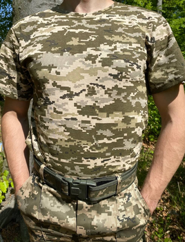 Футболка військова Cotton 100% Military піксель зелена ЗСУ розмір XL