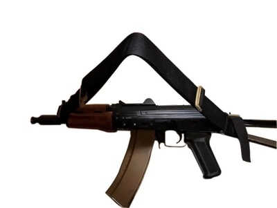 Ремінь збройовий триточковий тактичний триточка для АК,автомата рушниці зброї колір чорний KS
