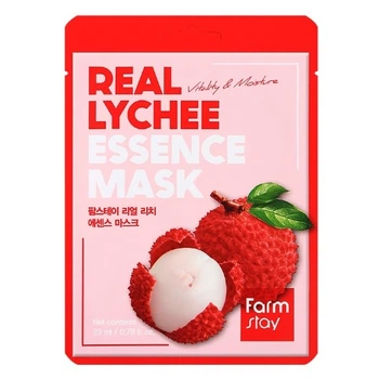 Тканинна маска для обличчя з екстрактом личі FarmStay Real Lychee Essence Mask 23 ml