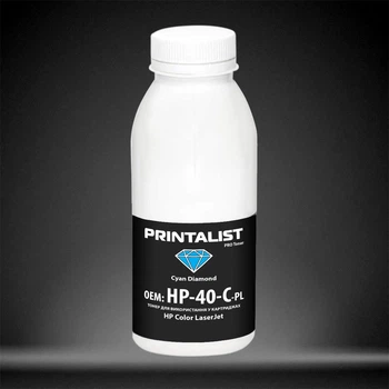 Тонер для HP LaserJet 5500 PRINTALIST Cyan 40г HP-40-C-PL