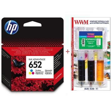 Картридж для HP DeskJet Ink Advantage 4675 HP 652C+WWM Set652C-inkHP