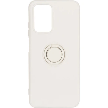 Чехол Fiji Holder Ring для Xiaomi Redmi Note 11 4G бампер накладка с подставкой Ivory White