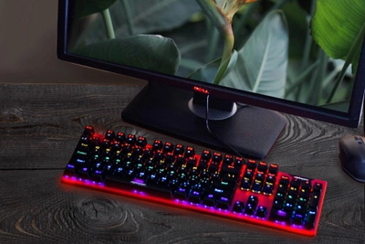 Механическая игровая клавиатура Cyberpunk CP-110 с RGB подсветкой и металлической основой