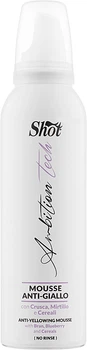 Shot Ambition Tech Natural&Glossy Mousse Антижовтий мус, що відновлює, з висівками 200ml (864163-86651)