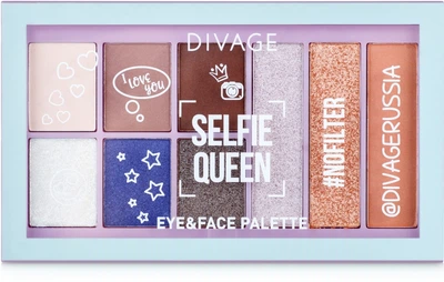 Палетка теней для век "Selfie Queen" Divage Basics Eye & Face Palette 9.5g (9.5g) (756321-18954)
