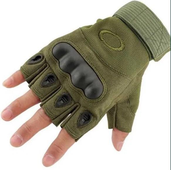 Тактические перчатки рукавицы беспалые защитные Военная Тактические перчатки Хаки XL