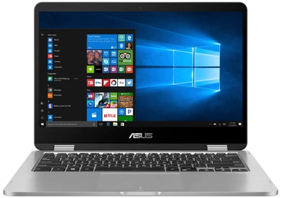 ASUS Ноутбук Vivobook Flip 14 TP401MA-EC476T 14FHD Touch IPS/Intel Cel N4020/4/256F/int/W10/Grey