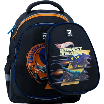 Рюкзак полукаркасный Kite Education Hot Wheels HW22-700M(2p) 852 г 38x28x16 см черный