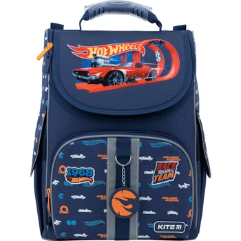 Рюкзак школьный каркасный Kite Education Hot Wheels HW22-501S 990 г 35х25х13 см синий