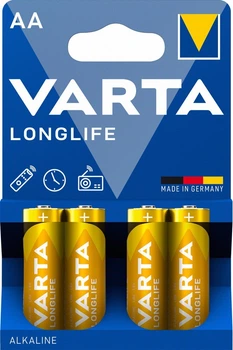 Батарейка LR6/АА 1.5V лужна VARTA Longlife 4шт