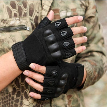 Тактические перчатки беспалые Oakley 6062022 L Black